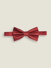 Rust Orange Textured Silk Bow Tie - Image 2 of 2