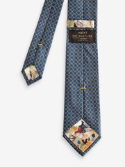 Navy Blue Geometric Signature Made In Italy Geometric Tie - Image 3 of 3
