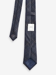 Grey Heritage Check Slim Tie And Pocket Square Set - Image 3 of 4