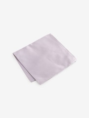 Lilac Purple Textured Silk Lapel Pin And Pocket Square Set - Image 2 of 3