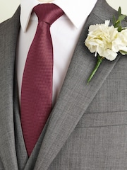 Rose Pink Slim Textured Silk Tie - Image 1 of 4