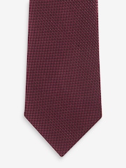 Rose Pink Slim Textured Silk Tie - Image 3 of 4