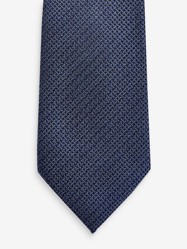 Blue Textured Tie - Image 2 of 3