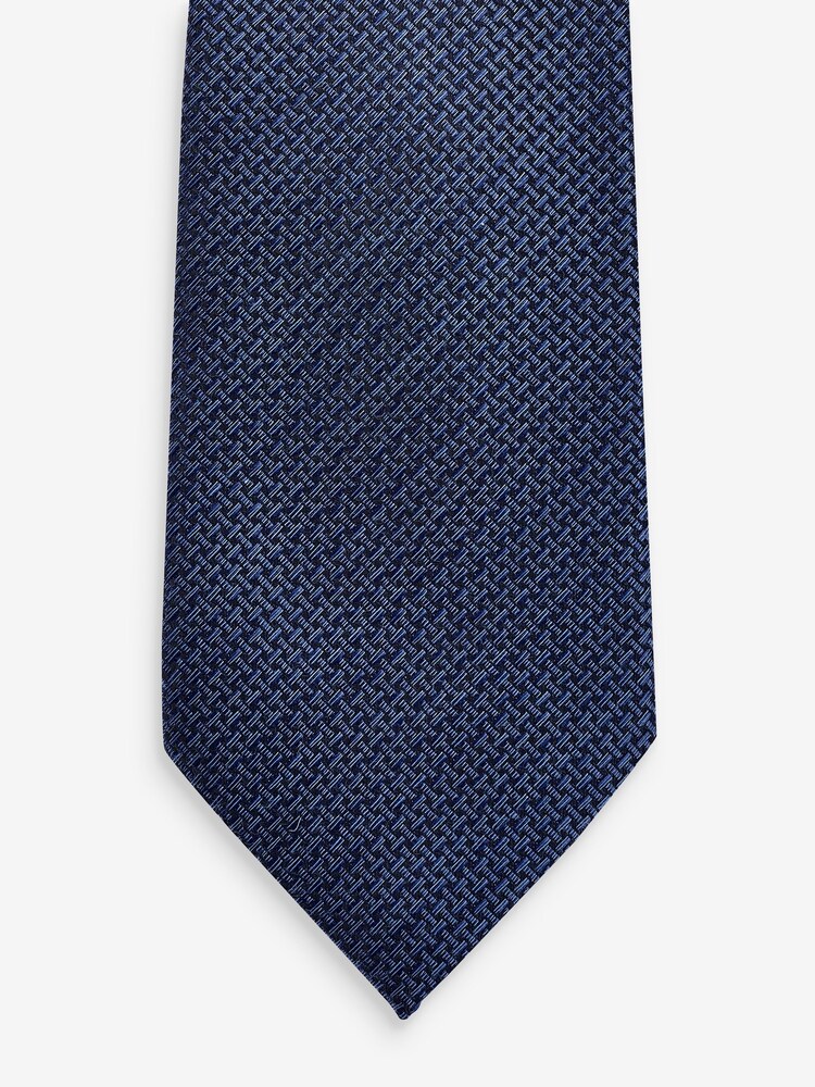 Blue Textured Tie - Image 2 of 3 Blue Textured Tie - Image 2 of 3