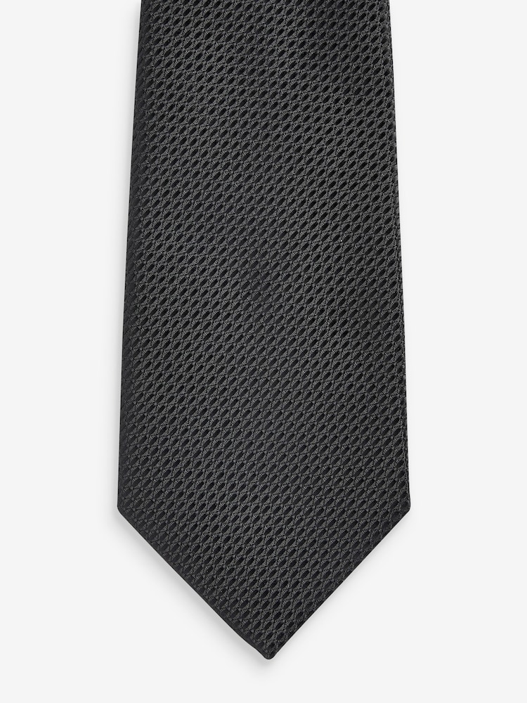 Black Textured Tie - Image 2 of 3