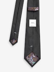 Black Textured Tie - Image 3 of 3