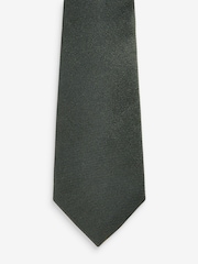 Forest Green/Navy Blue Floral Silk Tie And Pocket Square Set - Image 2 of 5