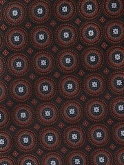 Burnt Orange Slim Tie And Pocket Square Set - Image 3 of 4