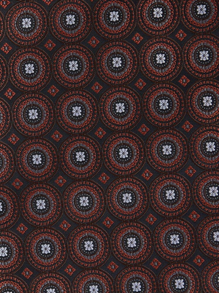 Burnt Orange Slim Tie And Pocket Square Set - Image 3 of 4