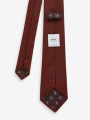 Burnt Orange Slim Tie And Pocket Square Set - Image 4 of 4