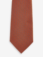 Orange Textured Tie - Image 2 of 3