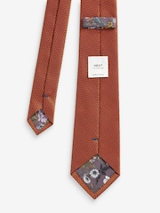 Orange Textured Tie - Image 3 of 3