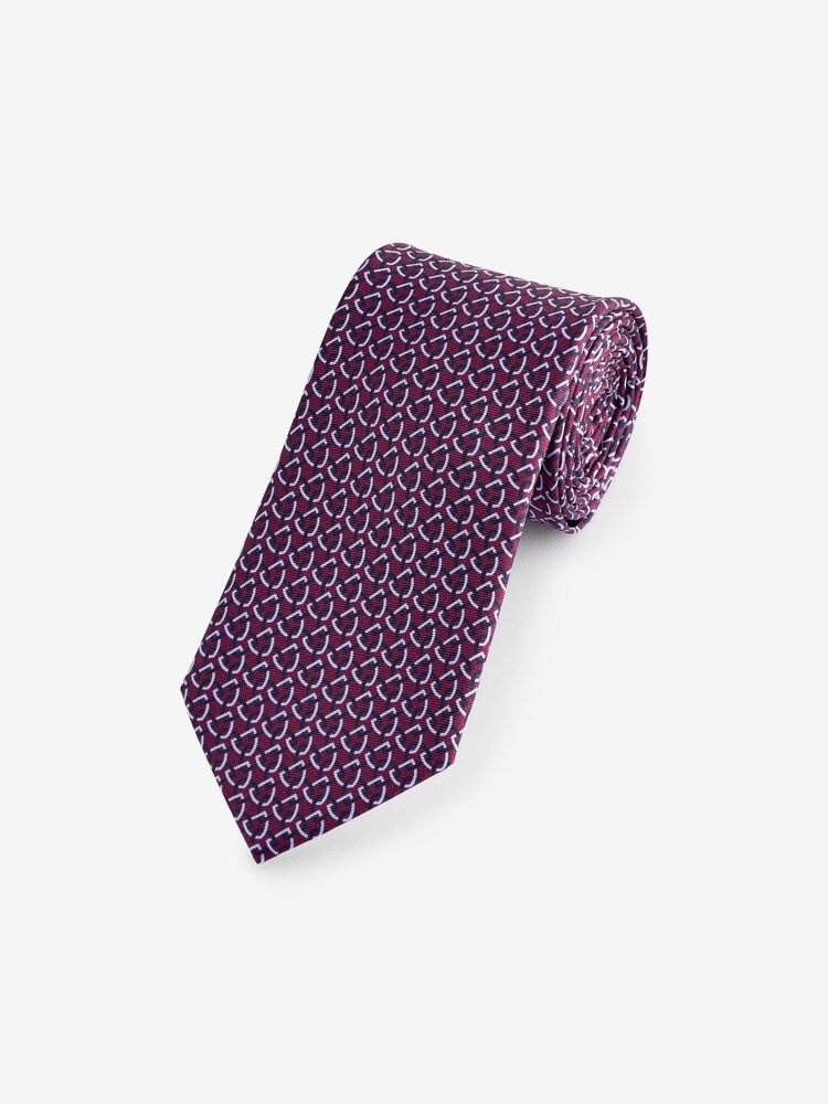 Red Geometric Signature Made In Italy Design Tie - Image 1 of 3