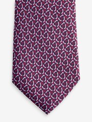 Red Geometric Signature Made In Italy Design Tie - Image 2 of 3