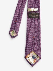 Red Geometric Signature Made In Italy Design Tie - Image 3 of 3