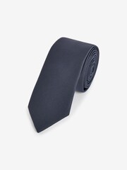 Dusky Blue Slim Twill Tie - Image 1 of 3