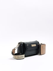 River Island Black Monogram Pocket Pouchette Bag - Image 4 of 6