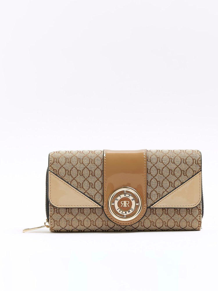 River Island Brown Large Tab Purse - Image 1 of 4 River Island Brown Large Tab Purse - Image 1 of 4