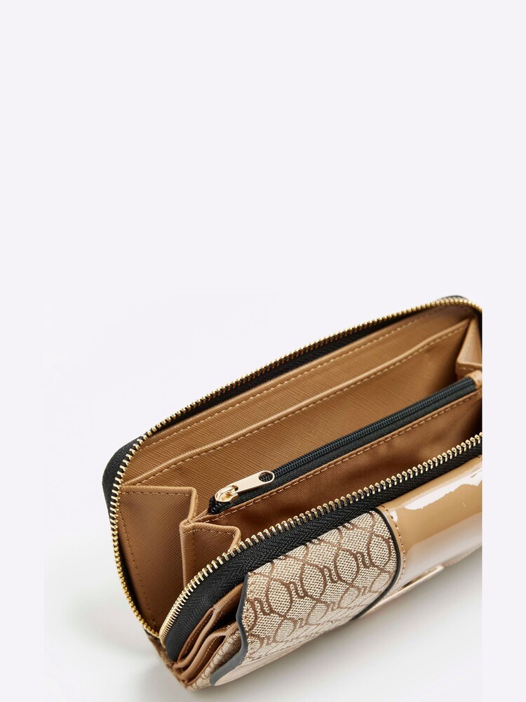 River Island Brown Large Tab Purse - Image 4 of 4 River Island Brown Large Tab Purse - Image 4 of 4