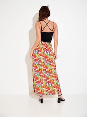 Pour Moi Red 100% Cotton Cross Back Strappy Jersey Woven Mix Maxi Dress - Image 2 of 5