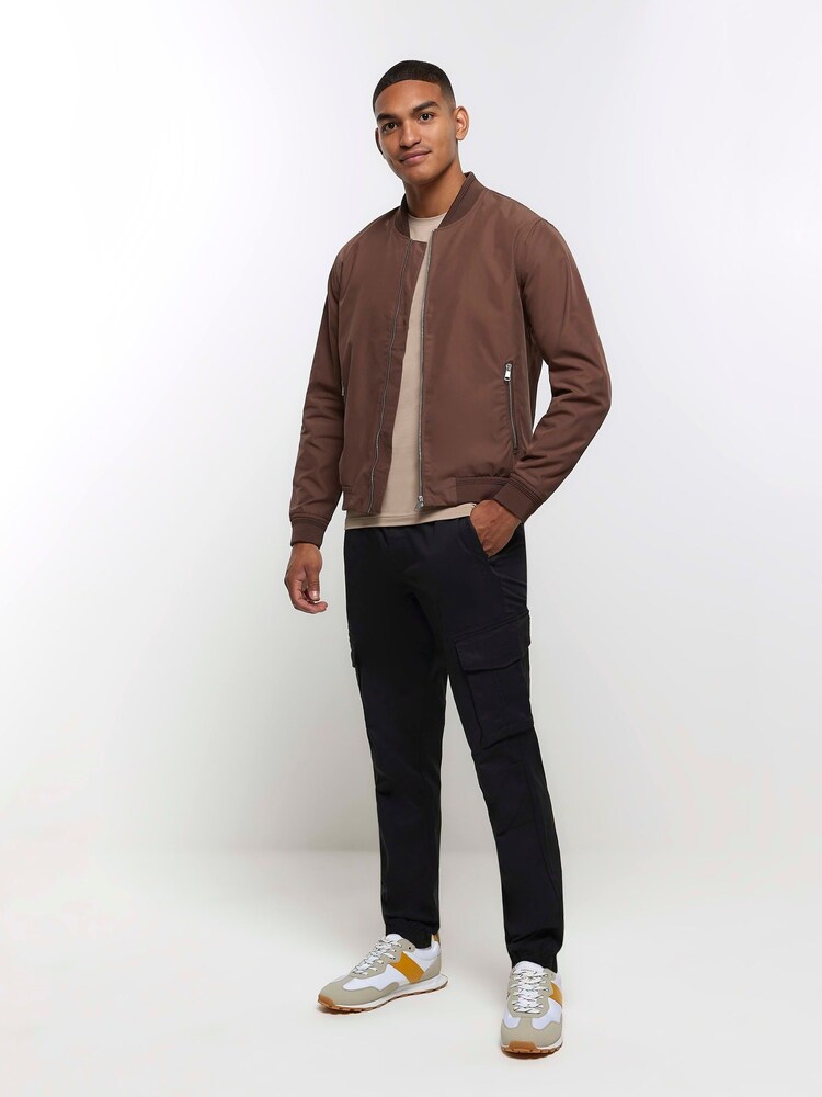 Naturalny szary kamienny - River Island Muscle Fit 100% Cotton T-Shirt - Image 3 of 6