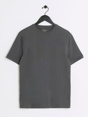 River Island Grey Muscle Fit 100% Cotton T-Shirt - Image 5 of 6