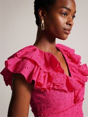 Ted Baker Pink Mazieh Broderie Top - Image 4 of 5
