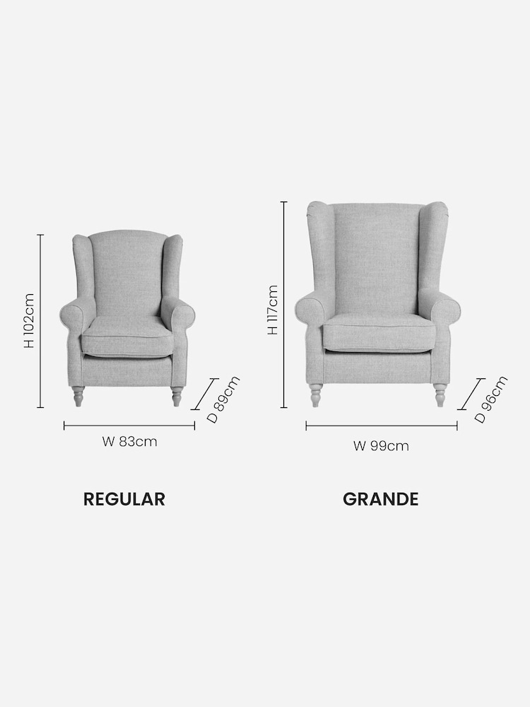 Tweedy Blend Sage Green Sherlock Highback Armchair - Image 10 of 10