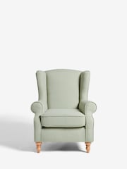 Tweedy Blend Sage Green Sherlock Highback Armchair - Image 2 of 10