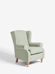 Tweedy Blend Sage Green Sherlock Highback Armchair - Image 3 of 10