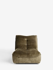 Plush Chenille Moss Green Lucca Swivel Pillow Accent Chair - Image 3 of 9