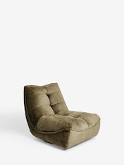 Plush Chenille Moss Green Lucca Swivel Pillow Accent Chair - Image 6 of 9