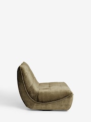 Plush Chenille Moss Green Lucca Swivel Pillow Accent Chair - Image 7 of 9