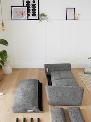 Chunky Chenille Dark Grey Mila Compact 2 Seater Sofa In A Box - Image 2 of 9