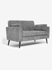 Chunky Chenille Dark Grey Mila Compact 2 Seater Sofa In A Box - Image 6 of 9