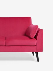 Soft Velvet Fuschia Pink Mila Compact 2 Seater Sofa In A Box - Image 5 of 6