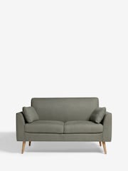 Soft Linen Look Sage Green Mila Compact 2 Seater Sofa In A Box - Image 2 of 8