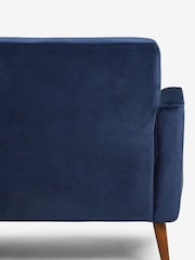 Soft Velvet Navy Blue Mila Compact 2 Seater Sofa In A Box - Image 8 of 9