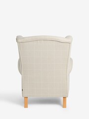 Tweedy Check Lawson Light Natural Sherlock Highback Armchair - Image 8 of 9