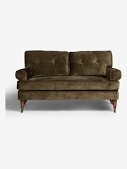 Plush Chenille Dark Moss Green Delia Compact 'Sofa in a Box' - Image 6 of 10