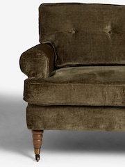 Plush Chenille Dark Moss Green Delia Compact 'Sofa in a Box' - Image 9 of 10
