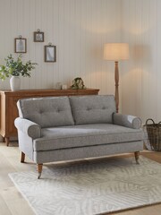 Tailored Chenille Mid Grey Delia Compact 2 Seater 'Sofa In A Box' - Image 1 of 8