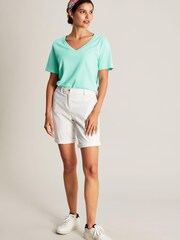 Joules Emily Blue V Neck T-shirt - Image 3 of 5