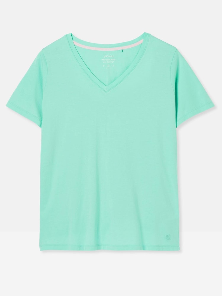 Joules Emily Blue V Neck T-shirt - Image 5 of 5