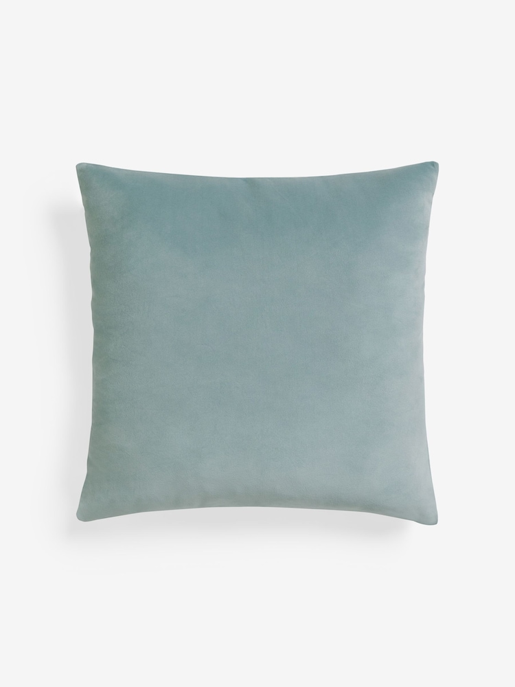 Soft Blue 59 x 59cm Matte Velvet Cushion - Image 2 of 3