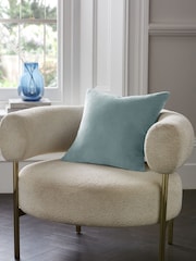 Soft Blue 43 x 43cm Matte Velvet Cushion - Image 1 of 5