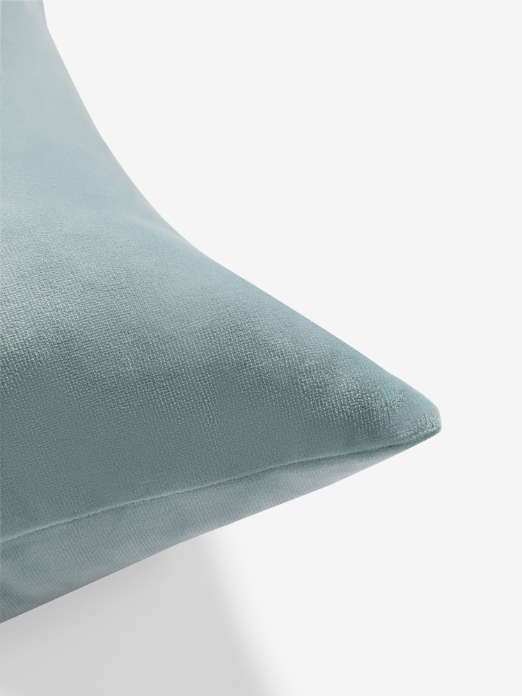 Soft Blue 43 x 43cm Matte Velvet Cushion - Image 5 of 5