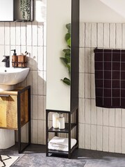 Black Mirrored Slimline Tall Storage Unit - Image 1 of 7