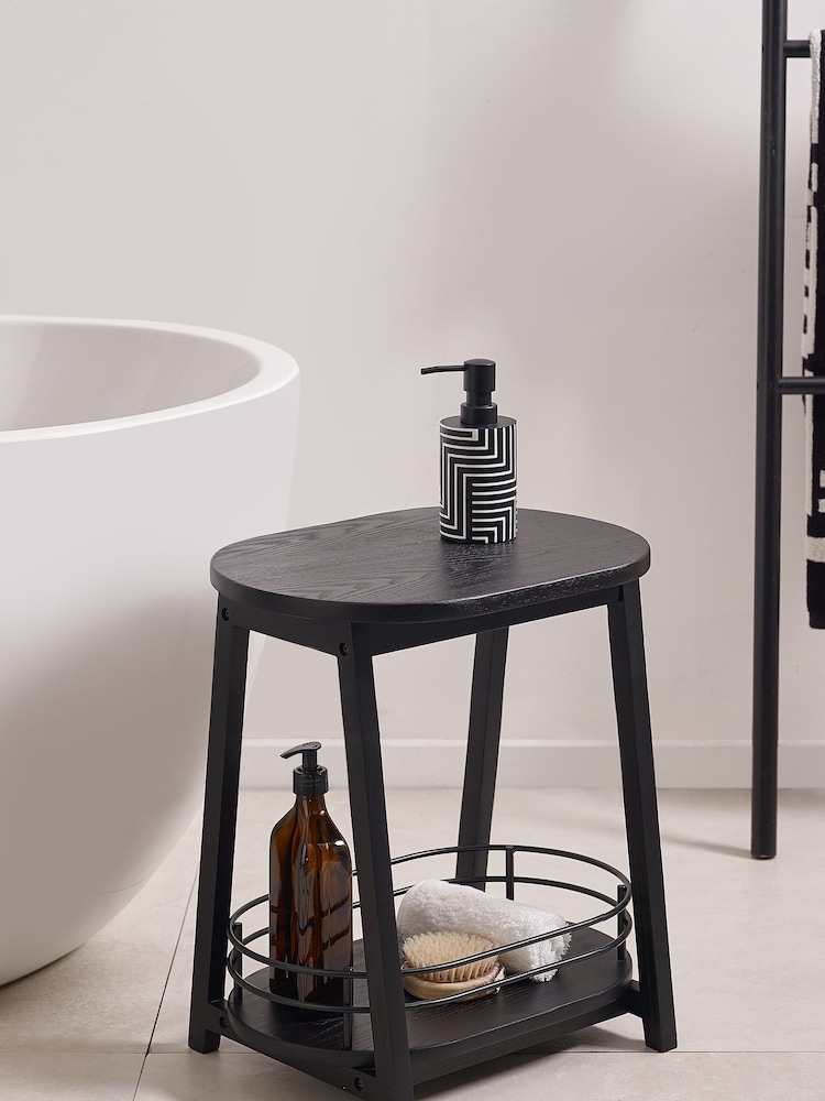 Black Bronx Storage Stool - Image 1 of 8