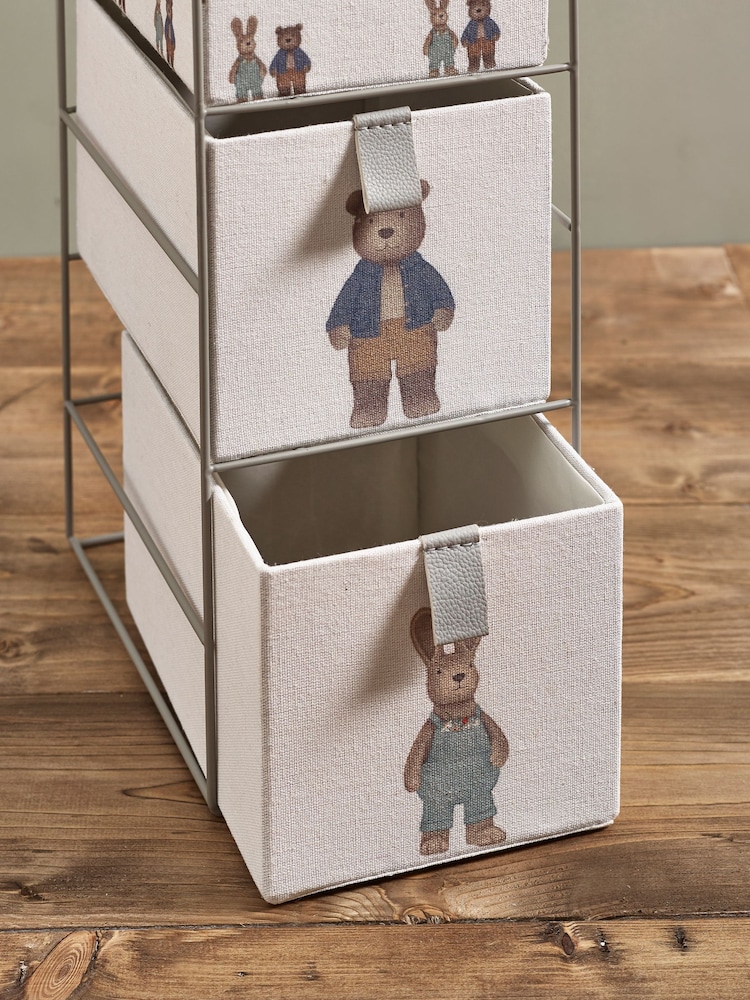 White Bertie Bear and Rosie Rabbit Storage Drawers - Image 2 of 4